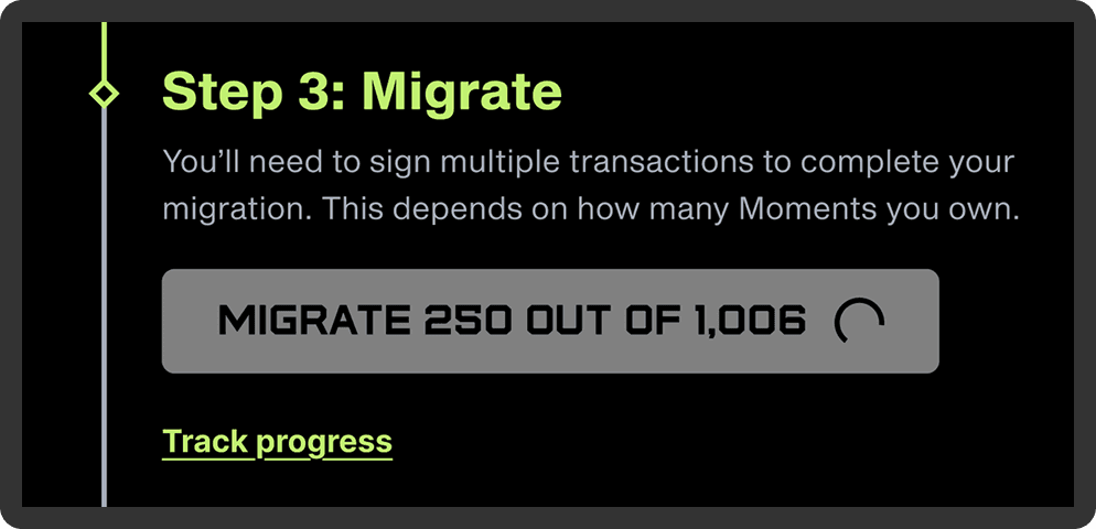 Track Progress - Step 1